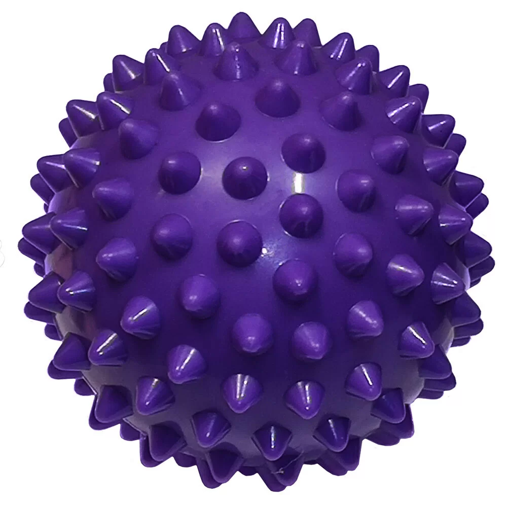 Реальное фото Мяч массажный 7см E36799-7 твердый ПВХ фиолетовый 10020688 от магазина СпортСЕ