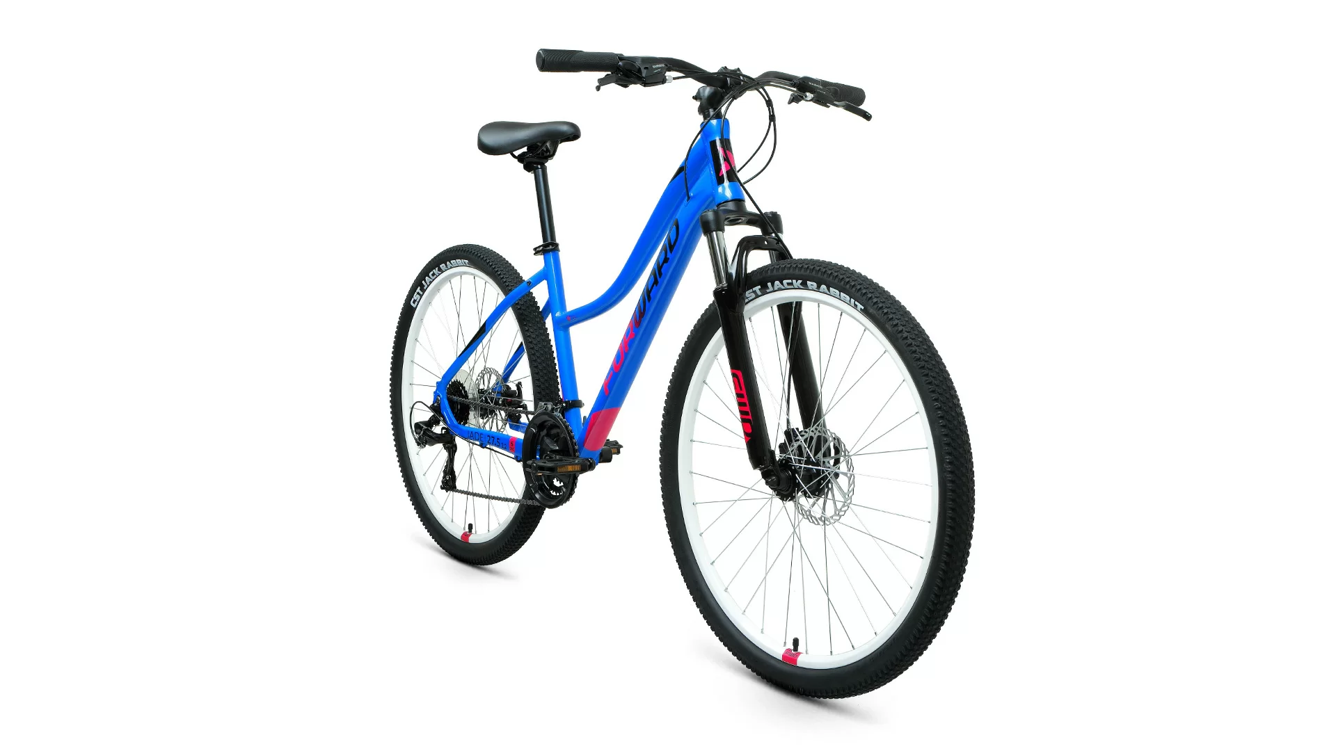 Реальное фото Велосипед Forward Jade 27,5 2.2 S disc (2021) голубой/розовый RBKW1M37G069 от магазина СпортСЕ