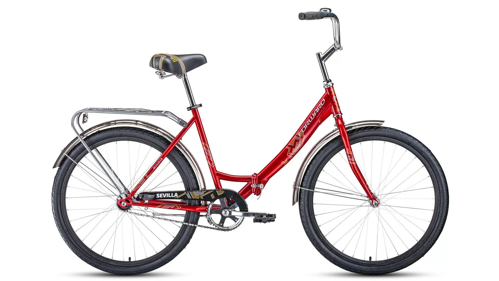 Реальное фото Велосипед Forward Sevilla 26 1.0 (2020) красный/белый RBKW0RN61007 от магазина СпортСЕ