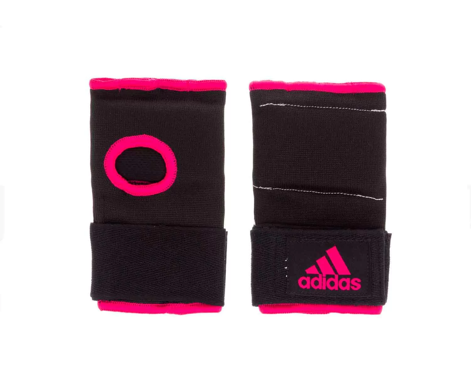 Реальное фото Перчатки внутренние Adidas Super Inner Gloves Gel Knuckle черн/розовый S adiBP021 от магазина СпортСЕ