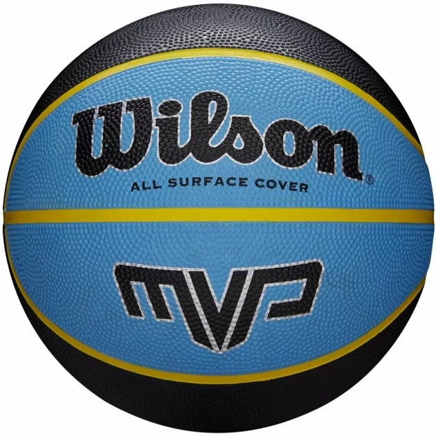 Реальное фото Мяч баскетбольный Wilson MVP №7 резина сине-черный WTB9019XB07 от магазина СпортСЕ