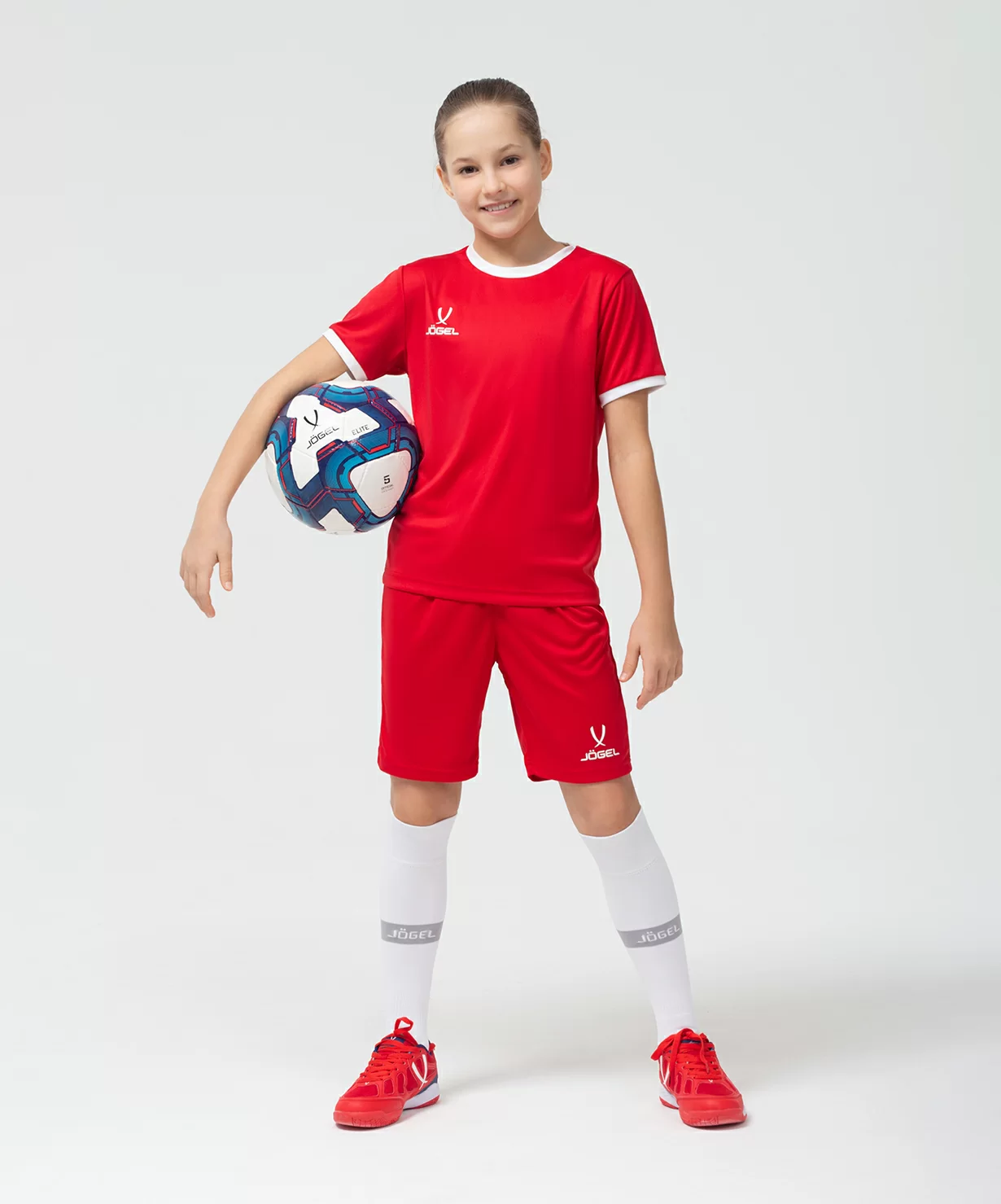 Реальное фото Футболка футбольная CAMP Origin, красный/белый, детский от магазина СпортСЕ