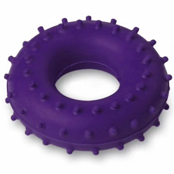 Реальное фото Эспандер-кольцо кистевой 40 кг массажный фиолетовый ЭРКМ от магазина СпортСЕ