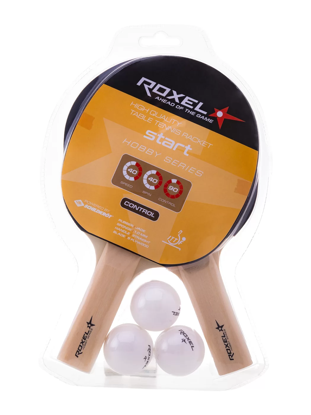 Реальное фото Набор для настольного тенниса Roxel Hobby Start (2 ракетки + 3 мяча) УТ-00015366 от магазина СпортСЕ