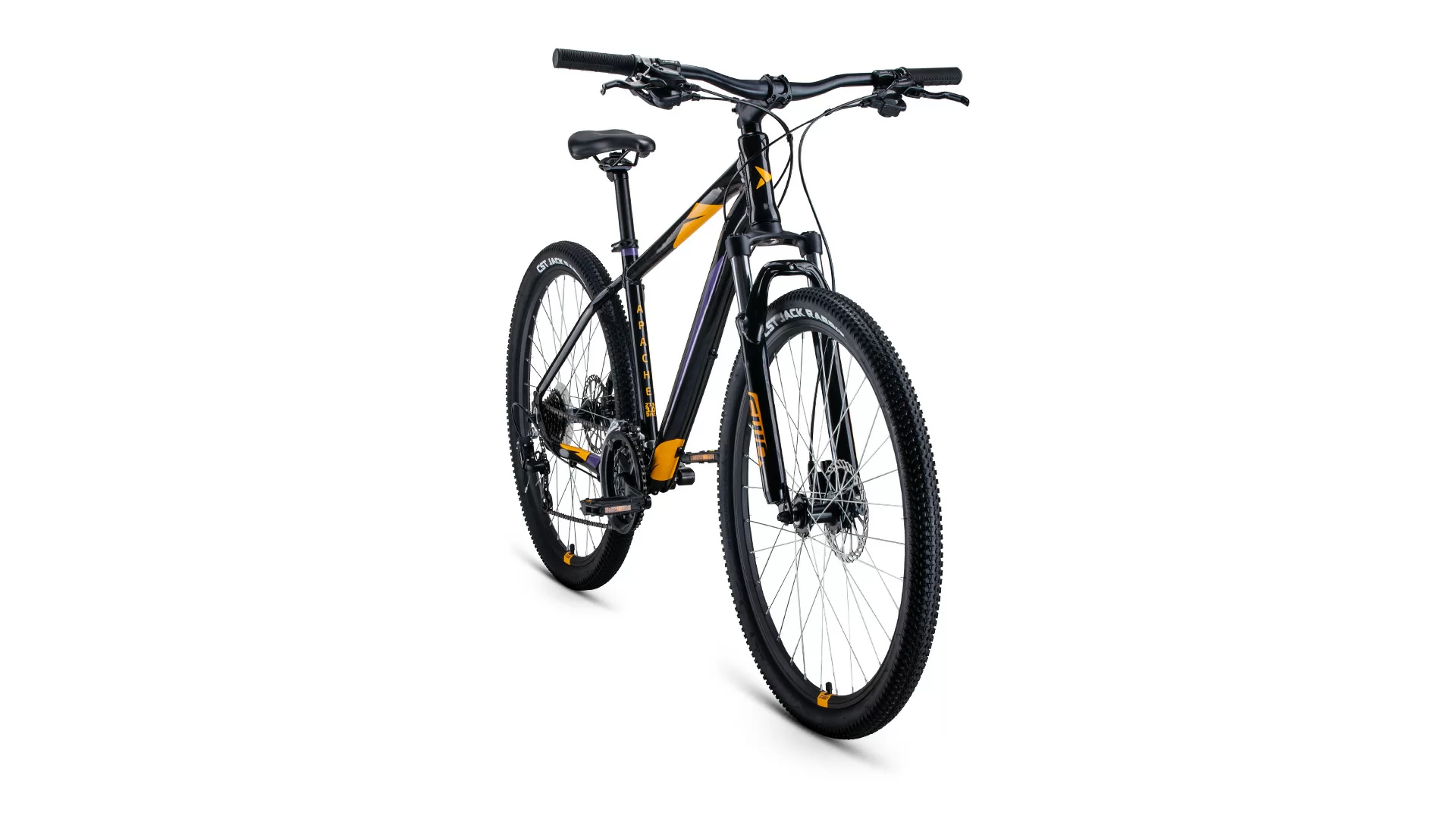 Реальное фото Велосипед Forward Apache 27,5 3.2 disc (2021) черный/оранжевый RBKW1M37G046 от магазина СпортСЕ