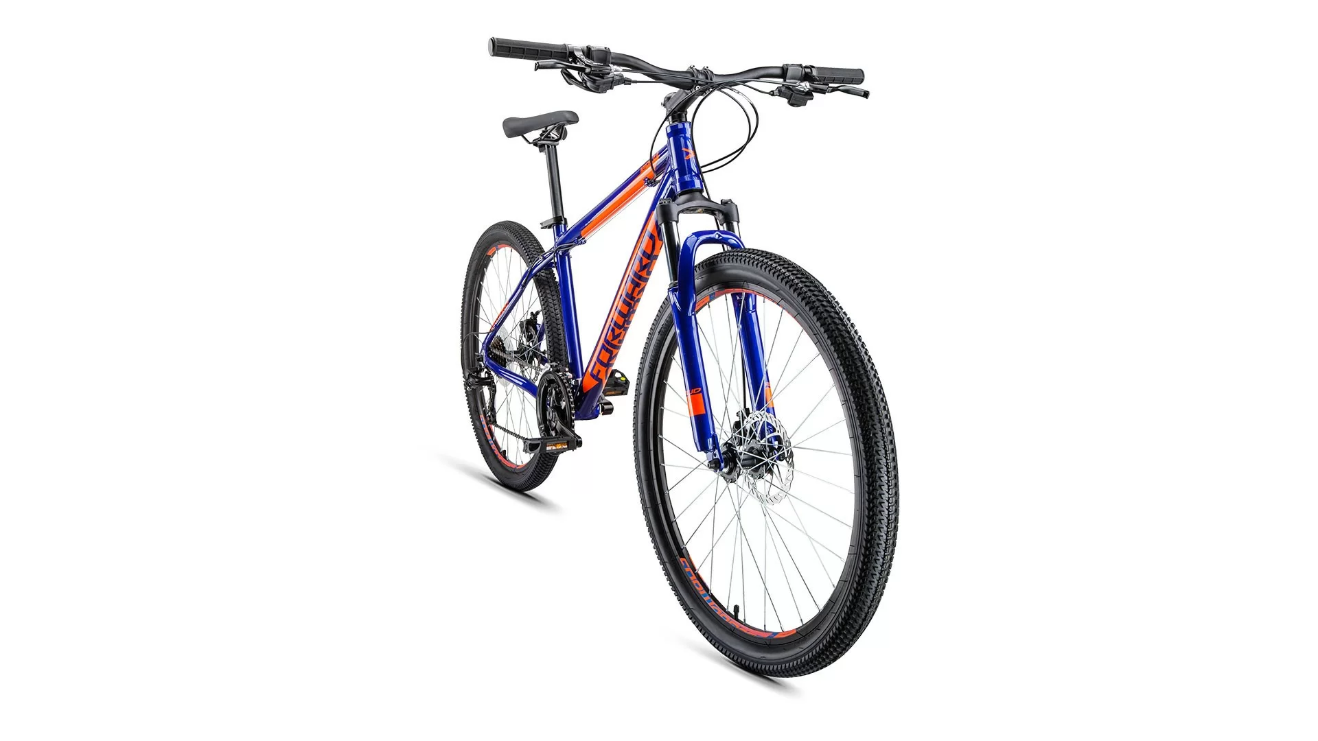 Реальное фото Велосипед Forward Apache 27,5 2.0 disc (21ск) синий/оранжевый от магазина СпортСЕ