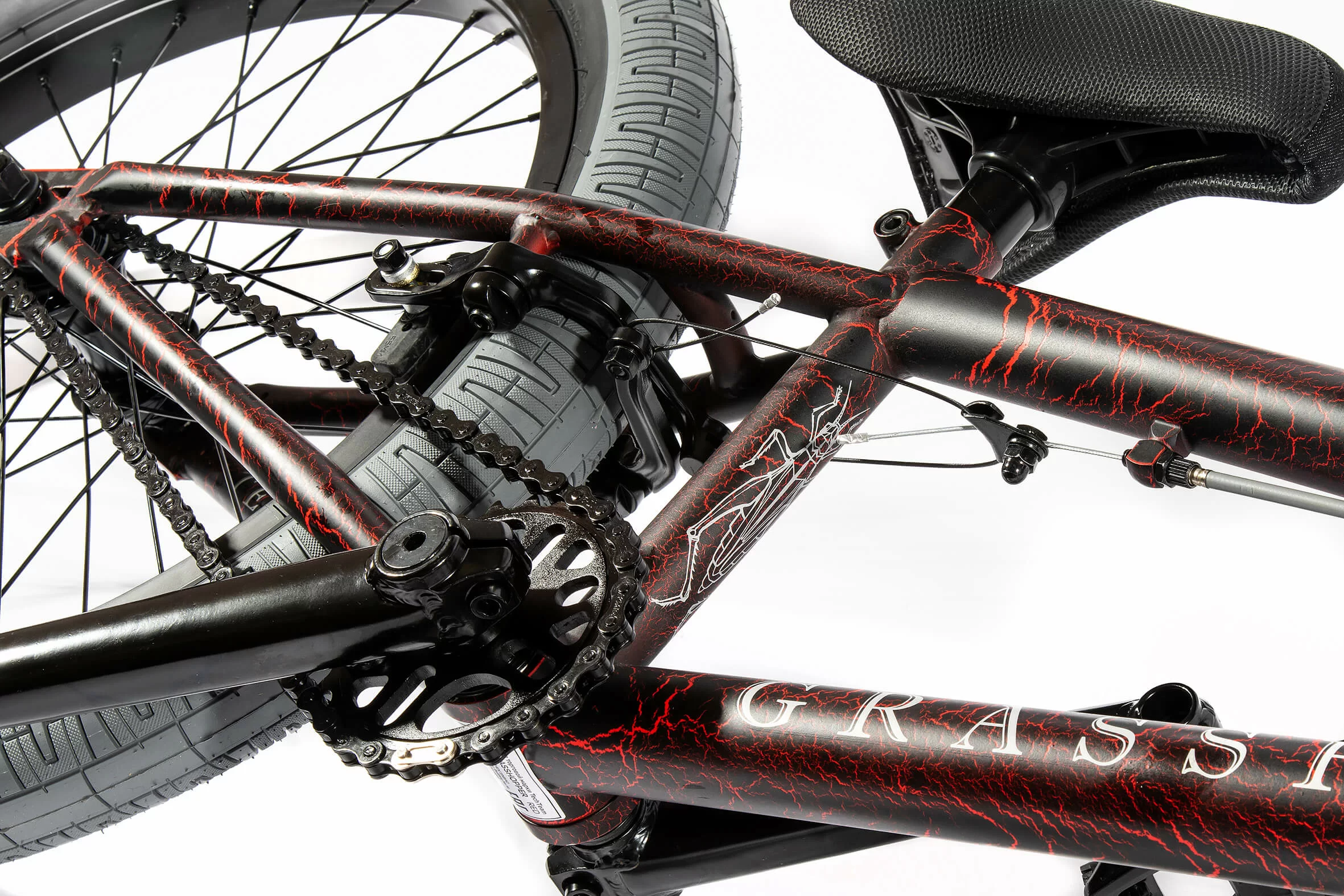 Реальное фото Велосипед BMX TechTeam Grasshoper 20" (2021) красно-серый от магазина СпортСЕ