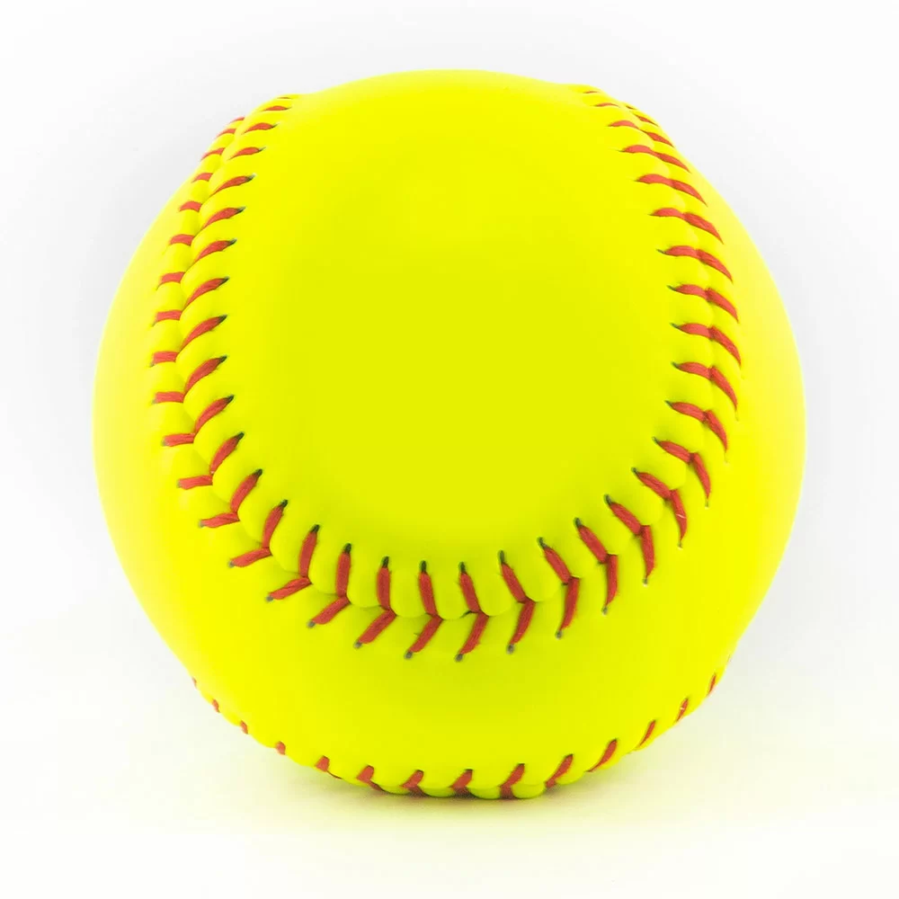 Реальное фото Мяч для софта-бейсбола E33513 деликатный 12" неоновый 10020342 от магазина СпортСЕ