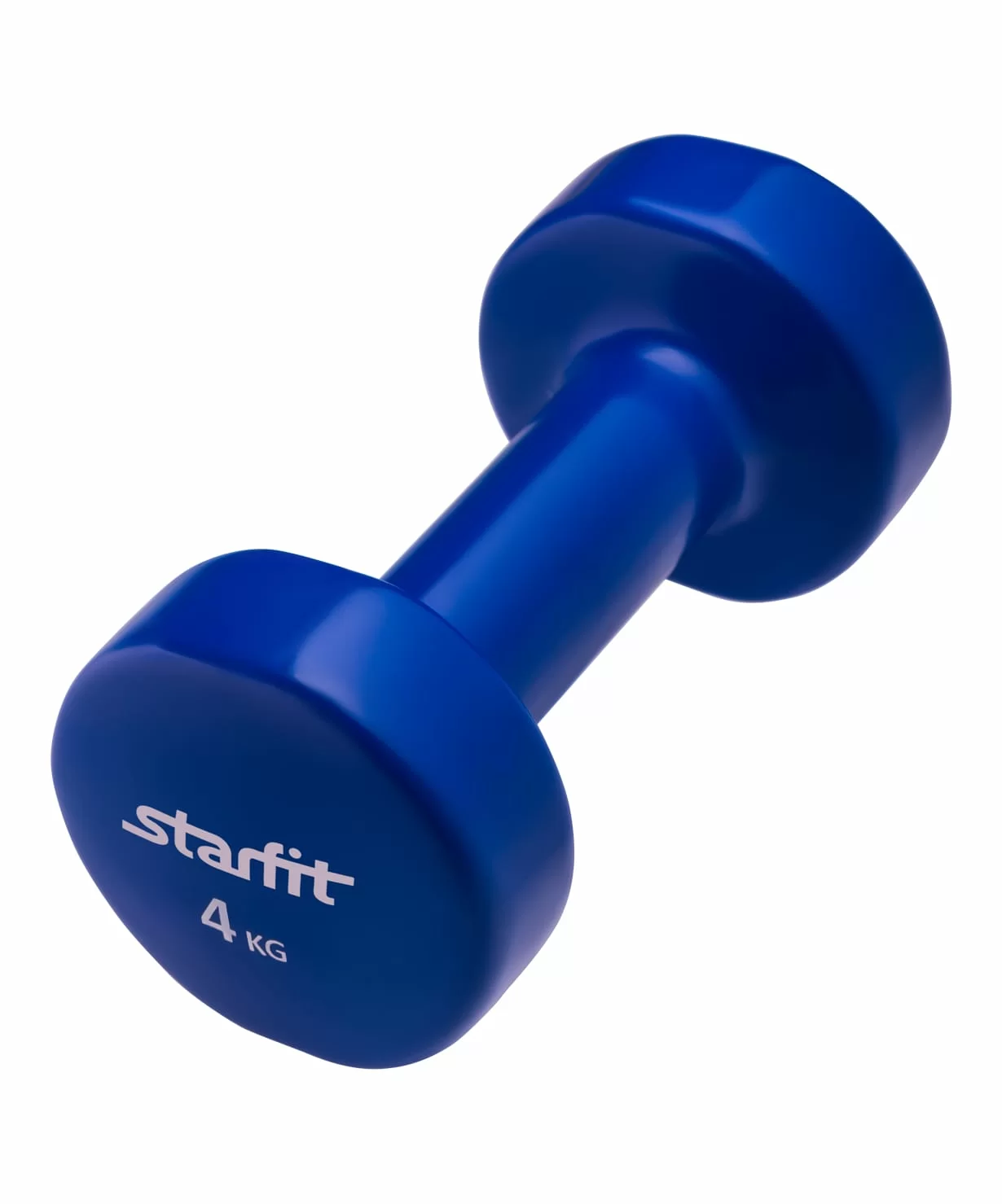 Реальное фото Гантель виниловая 4 кг StartFit DB-101 темно-синяя 7047 от магазина СпортСЕ
