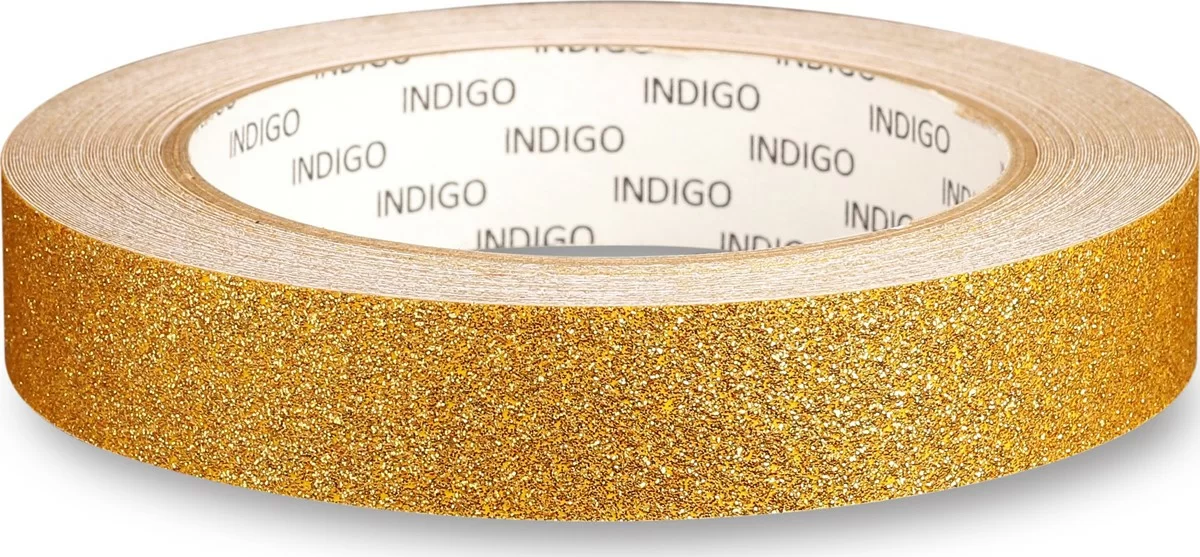 Реальное фото Обмотка для обруча 20 мм, 14 м Indigo Blesk с подкладкой золото IN138 от магазина СпортСЕ