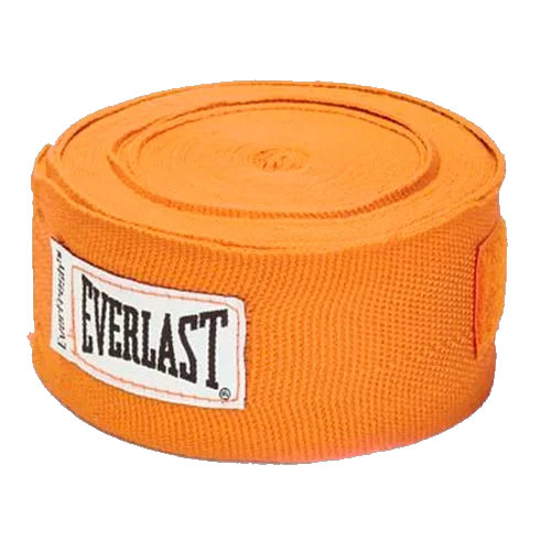 Реальное фото Бинт боксерский 4.55 м Everlast оранжевый 4456ORN от магазина СпортСЕ