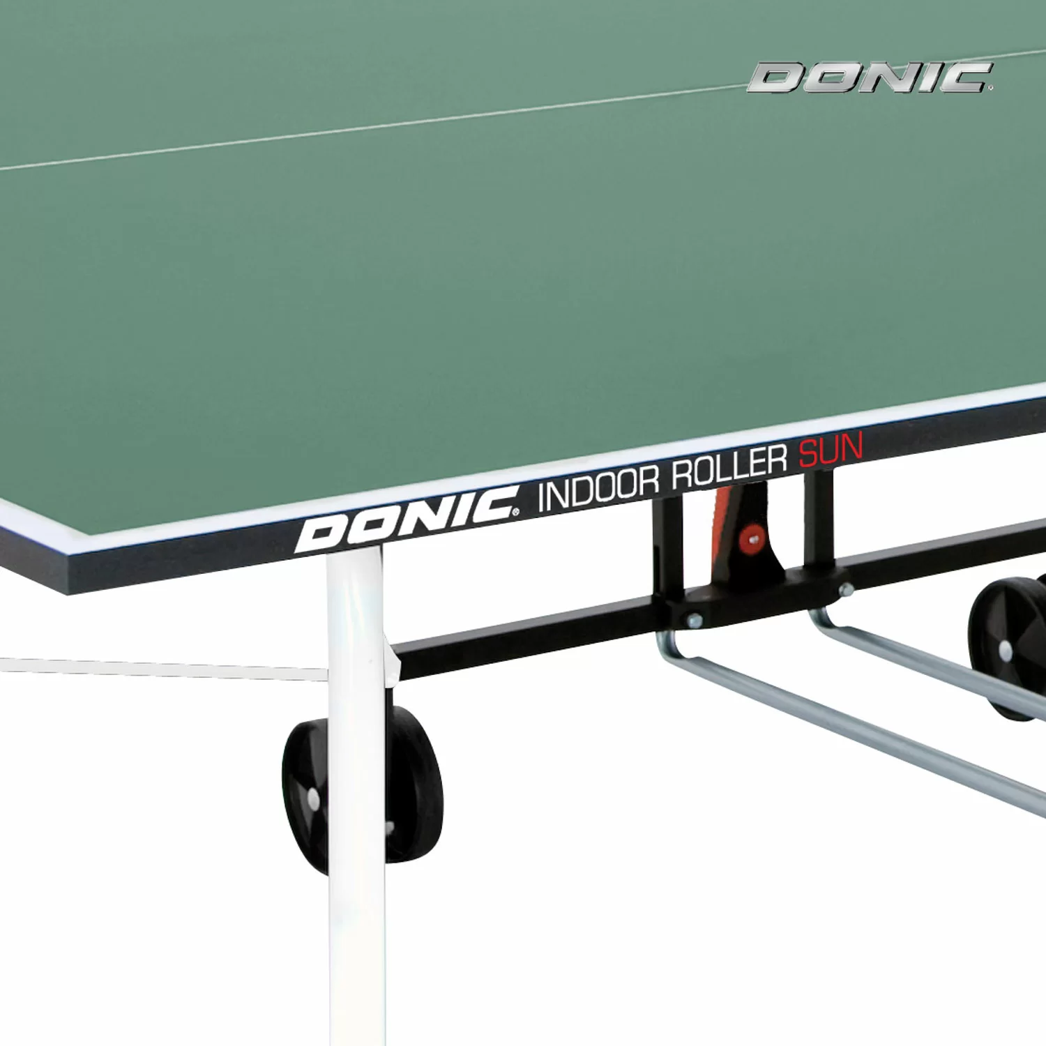 Реальное фото Теннисный стол DONIC INDOOR ROLLER SUN GREEN 16мм 230222-G от магазина СпортСЕ