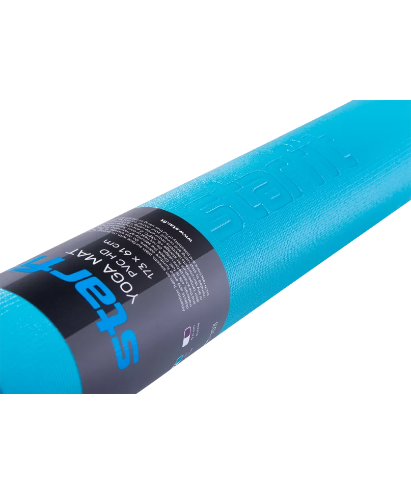 Реальное фото Коврик для йоги StarFit FM-103 PVC HD 173x61x0,4 см голубой 16638 от магазина СпортСЕ