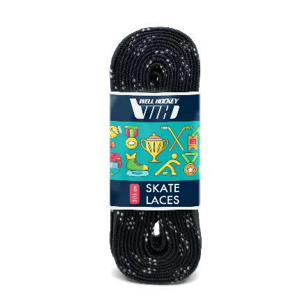 Реальное фото Шнурки хоккейные 305см без пропитки Well Hockey Hockey Skate Laces black 2328 от магазина СпортСЕ
