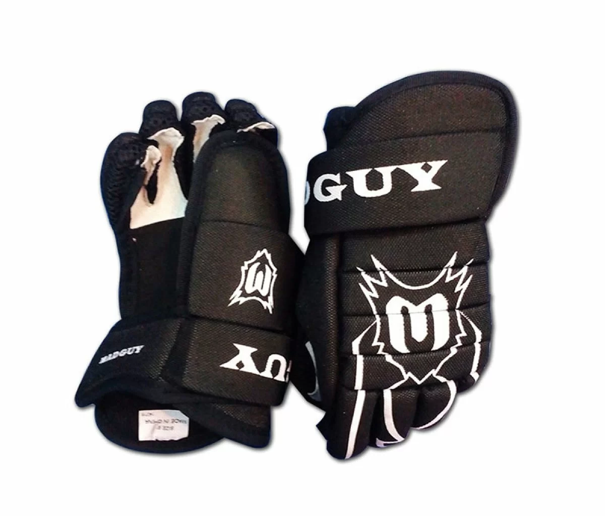 Реальное фото Перчатки игрока Mad Guy Эко Лайн 10" дет черный от магазина СпортСЕ