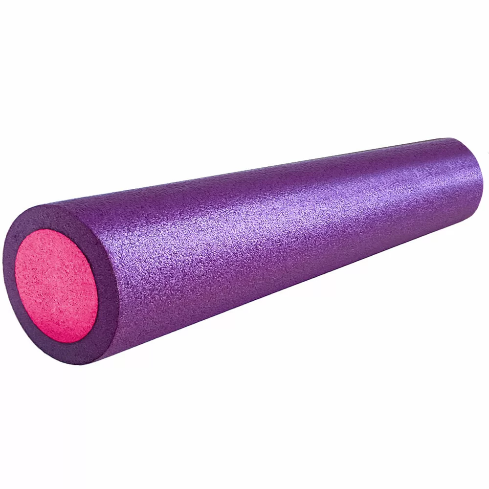Реальное фото Ролик для йоги 60х15см PEF60-7 полнотелый B34495 фиолетовый/розовый 10019417 от магазина СпортСЕ