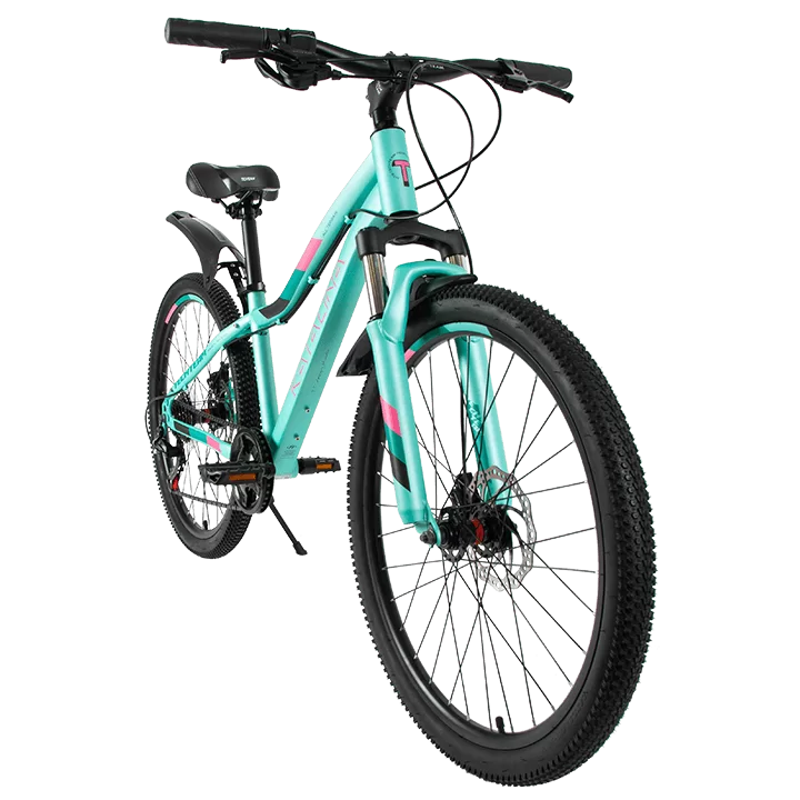 Реальное фото Велосипед TechTeam Katalina 24" (2024) бирюзовый от магазина СпортСЕ