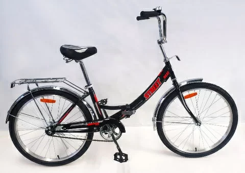 Реальное фото Велосипед Black Aqua Street Beat 141 24" 1s (РФ) черный-красный YF-703CTR от магазина СпортСЕ