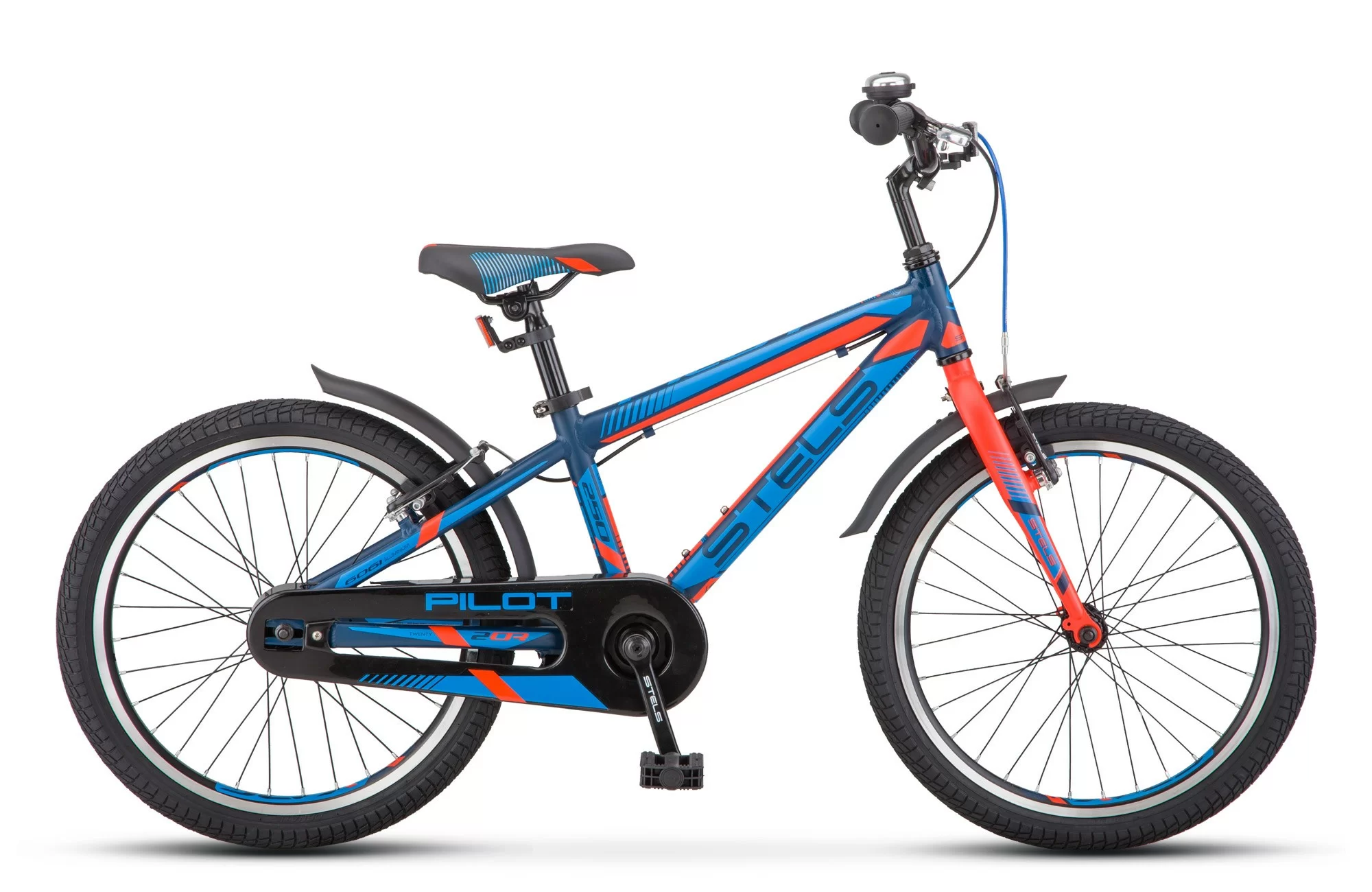Реальное фото Велосипед Stels Pilot-250 Gent 20" темно-синий/неоновый-красный V010 от магазина СпортСЕ