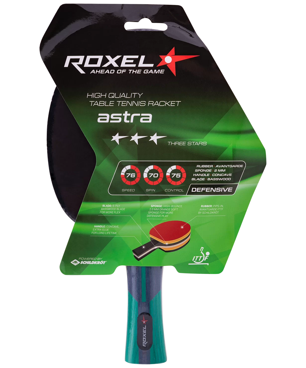 Реальное фото Ракетка для настольного тенниса Roxel 3* Astra коническая УТ-00015357 от магазина СпортСЕ