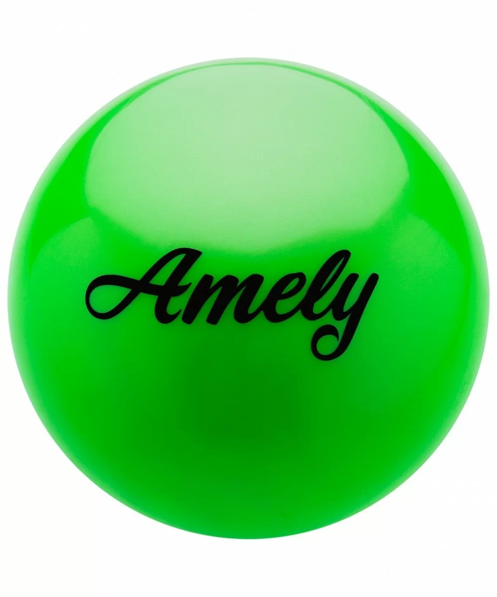 Реальное фото Мяч для художественной гимнастики 15 см Amely AGB-101 зеленый 12843 от магазина СпортСЕ