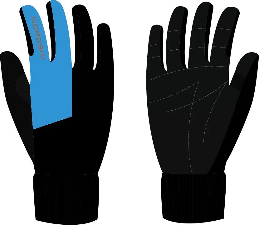 Реальное фото Перчатки Nordski Active Black/Blue WS NSU115170/NSJ 148170 от магазина СпортСЕ