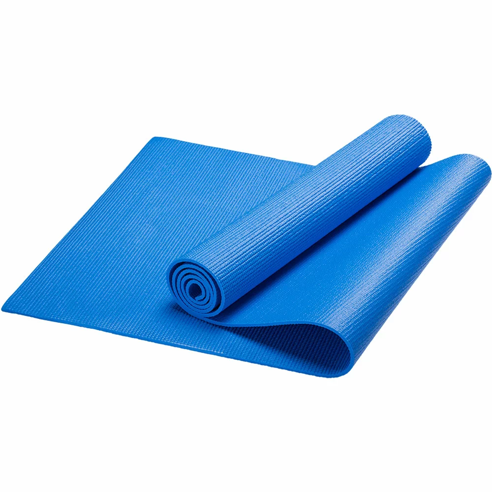 Реальное фото Коврик для йоги 173*61*0.3 см HKEM112-03-BLUE PVC синий 10019480 от магазина СпортСЕ