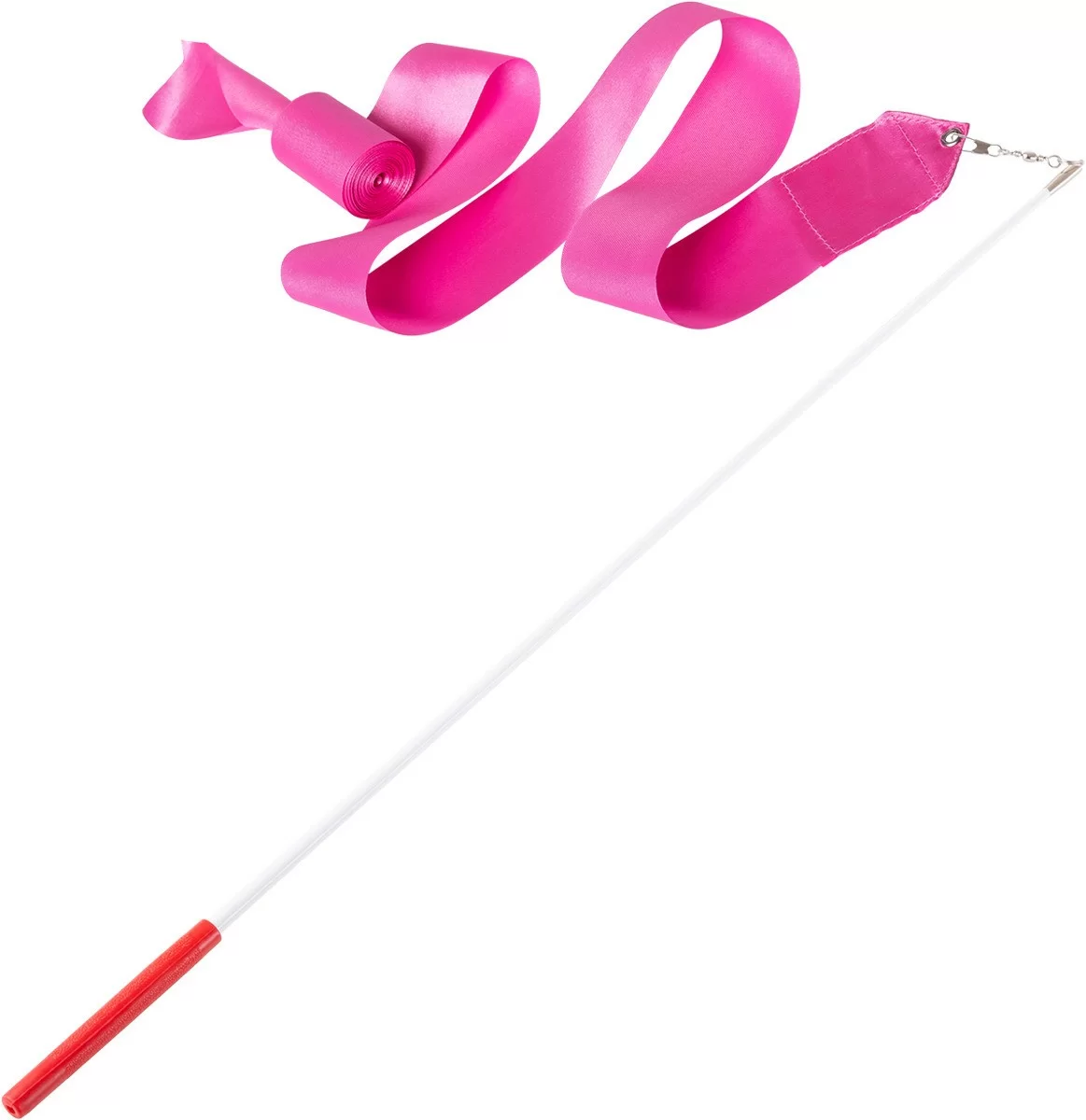Реальное фото Лента для художественной гимнастики с палочкой 6 м Amely AGR-201 розовая УТ-00012839 от магазина СпортСЕ