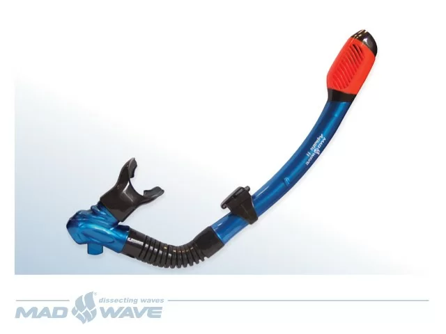 Реальное фото Трубка для плавания Mad Wave Aquatic II голубой металлик M0628 01 0 15W от магазина СпортСЕ