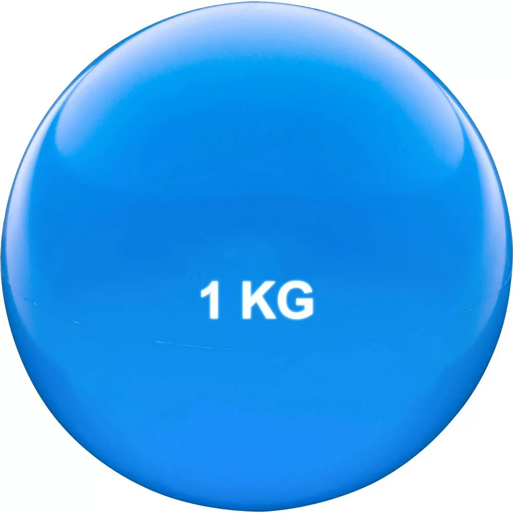 Реальное фото Медбол 1 кг HKTB9011-1 12 см ПВХ/песок голубой 10015419 от магазина СпортСЕ