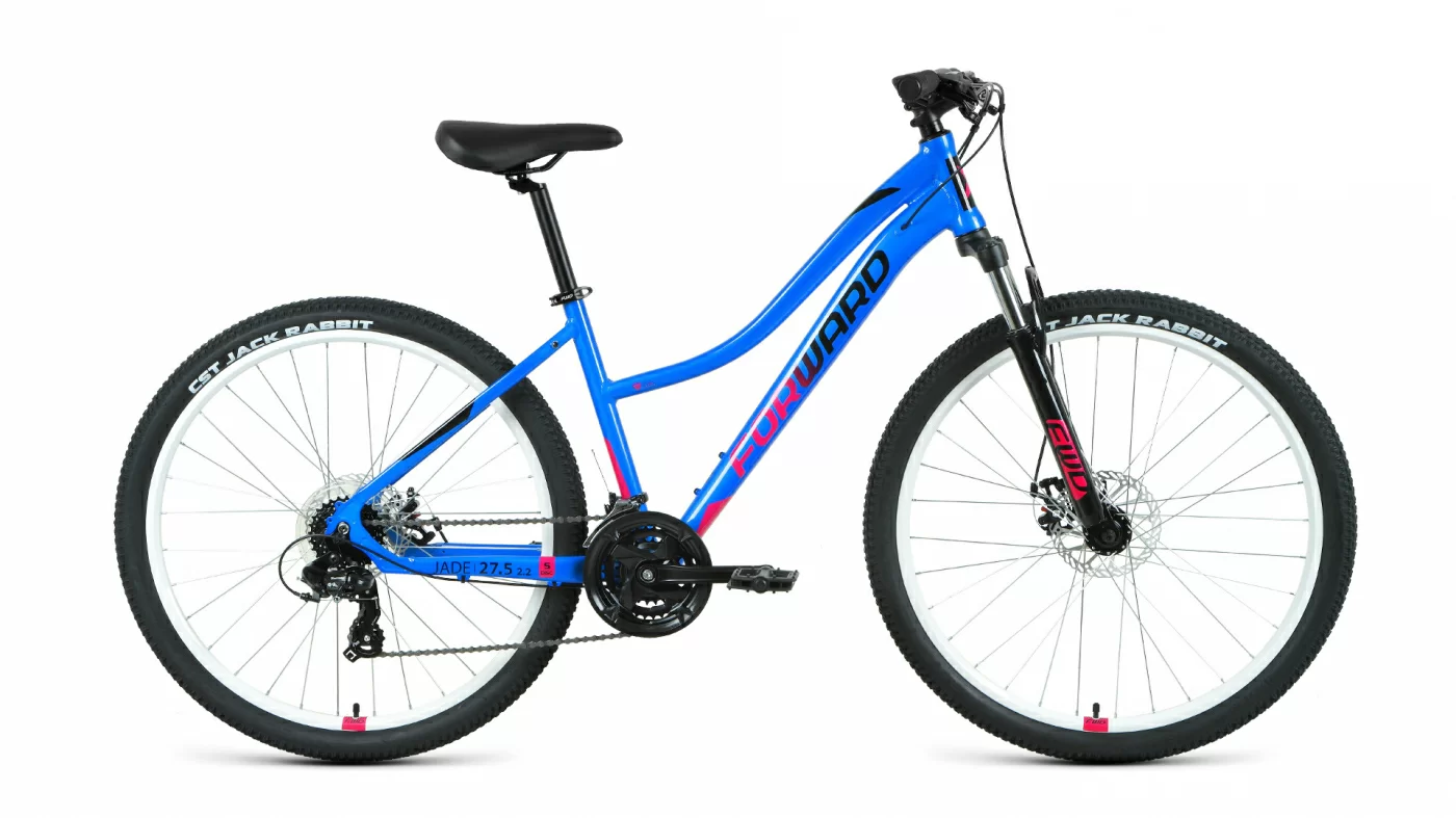 Реальное фото Велосипед Forward Jade 27,5 2.2 S disc (2021) голубой/розовый RBKW1M37G069 от магазина СпортСЕ