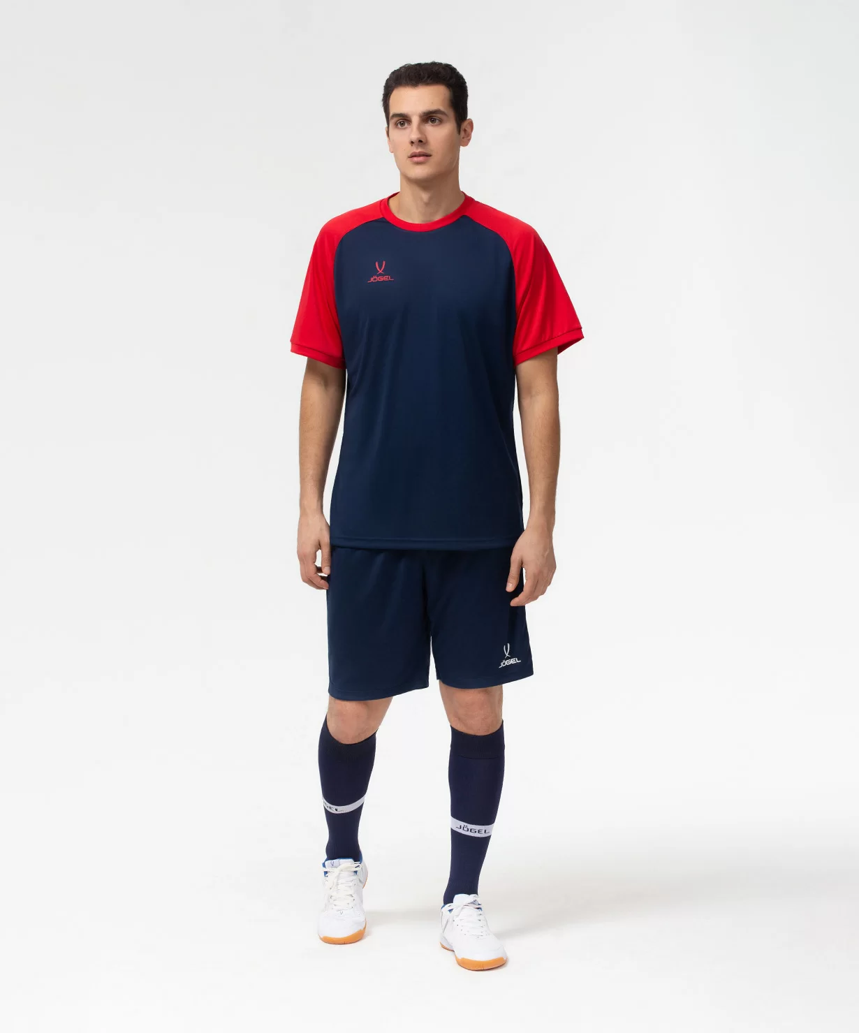 Реальное фото Футболка игровая CAMP Reglan Jersey, темно-синий/красный от магазина СпортСЕ