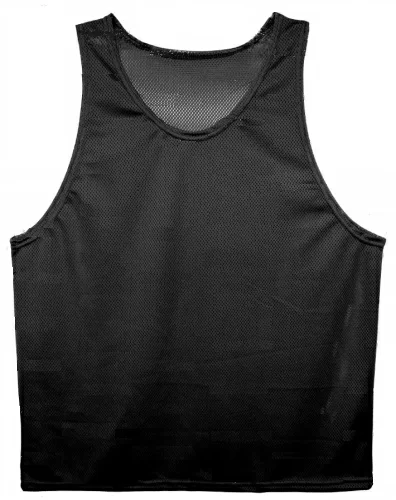 Реальное фото Манишка односторонняя сетчатая взрослая облегченная р.54-56 черная МВС-Ч от магазина СпортСЕ