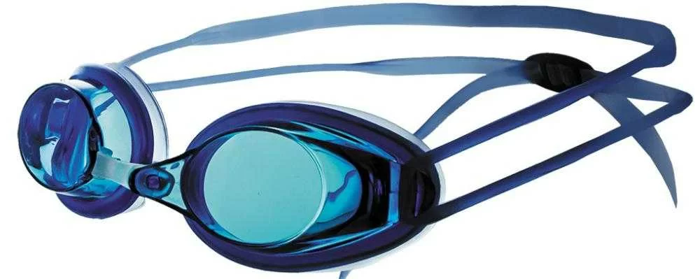 Реальное фото Очки для плавания Atemi N401 силикон синие от магазина СпортСЕ