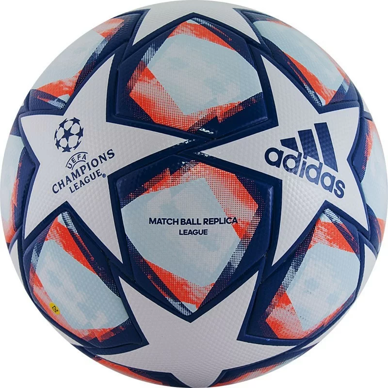 Реальное фото Мяч футбольный Adidas Finale 20 Lge №5 ТПУ 32 пан. термош бело-синий FS0256 от магазина СпортСЕ