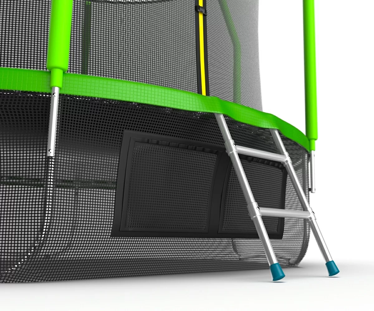 Реальное фото EVO JUMP Cosmo 10ft (Green) + Lower net. Батут с внутренней сеткой и лестницей, диаметр 10ft (зеленый) + нижняя сеть от магазина СпортСЕ