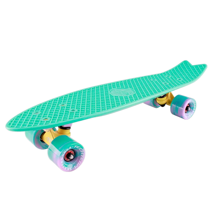 Реальное фото Скейтборд TechTeam пластиковый Fishboard 23 dark green TLS-406 от магазина СпортСЕ