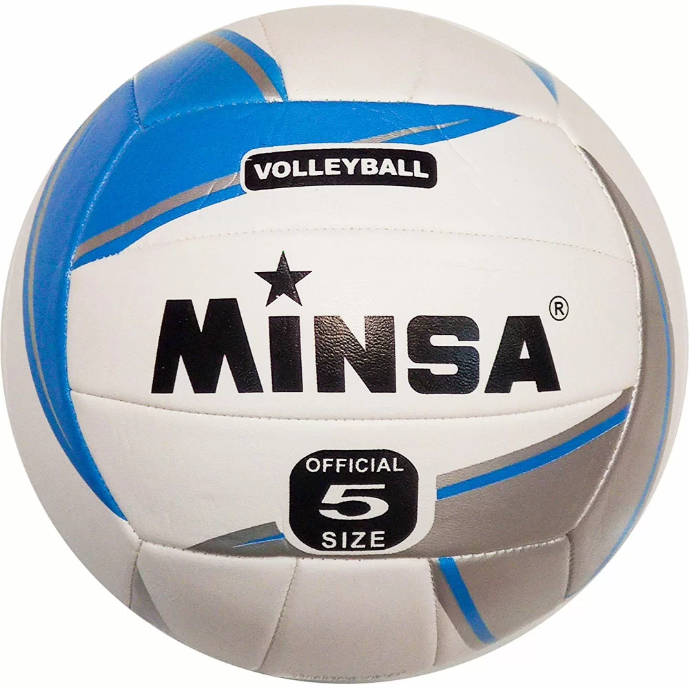 Реальное фото Мяч волейбольный E33479 ПВХ серо/голубой 10020337 от магазина СпортСЕ