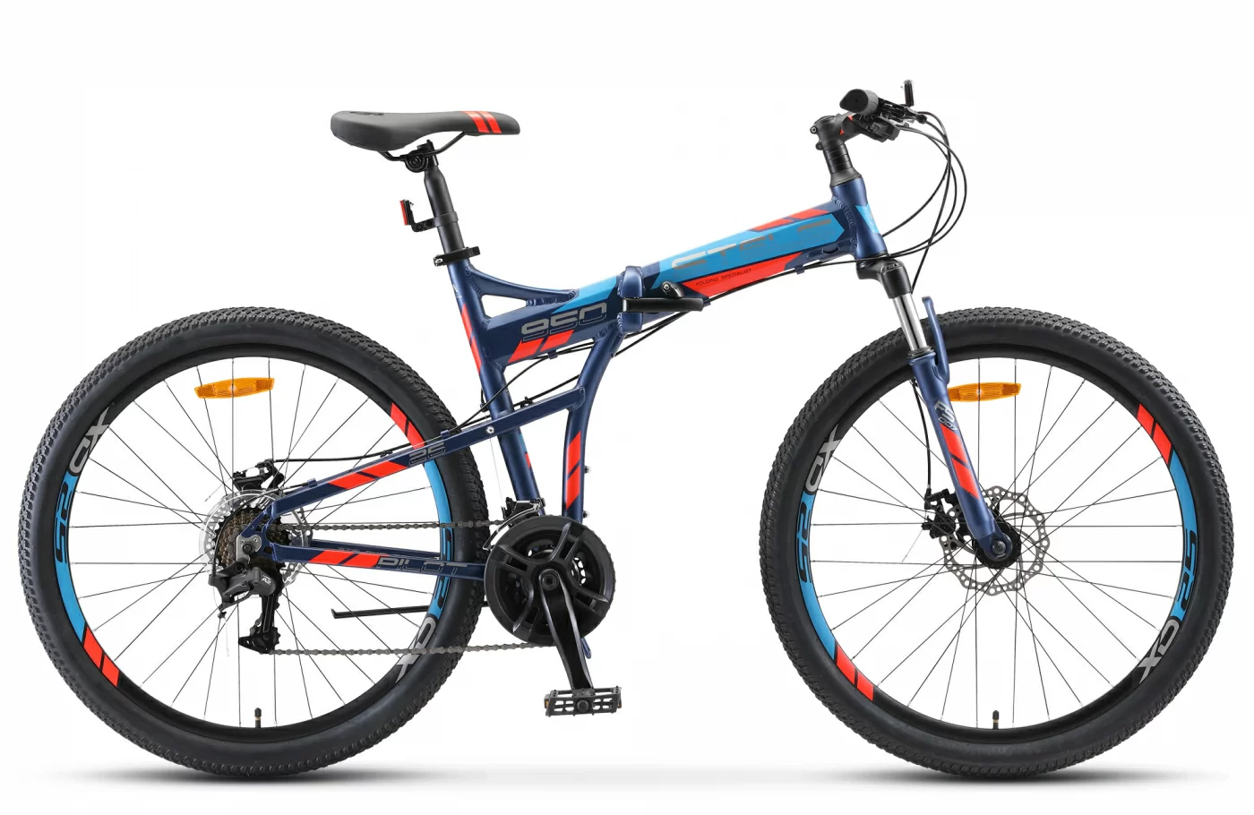 Реальное фото Велосипед Stels Pilot-950 MD 26" (2021) темно-синий V011 от магазина СпортСЕ
