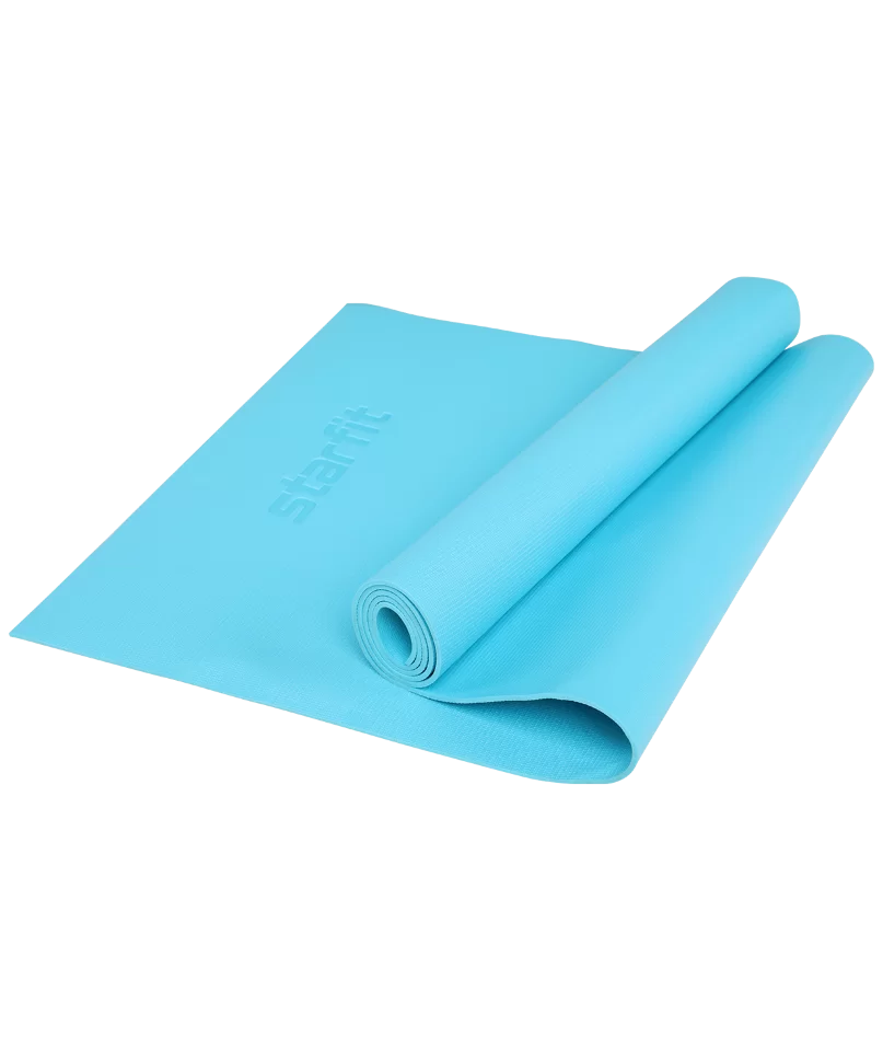 Реальное фото Коврик для йоги StarFit FM-103 PVC HD 173x61x0,4 см голубой 16638 от магазина СпортСЕ