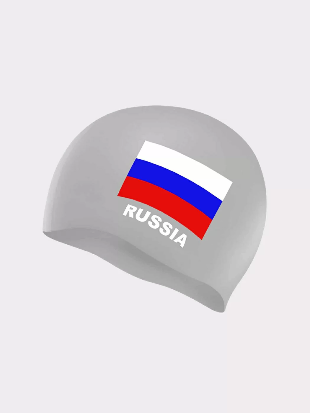Реальное фото Шапочка для плавания Sprinter с изобр.флага России (серый) 06330 от магазина СпортСЕ