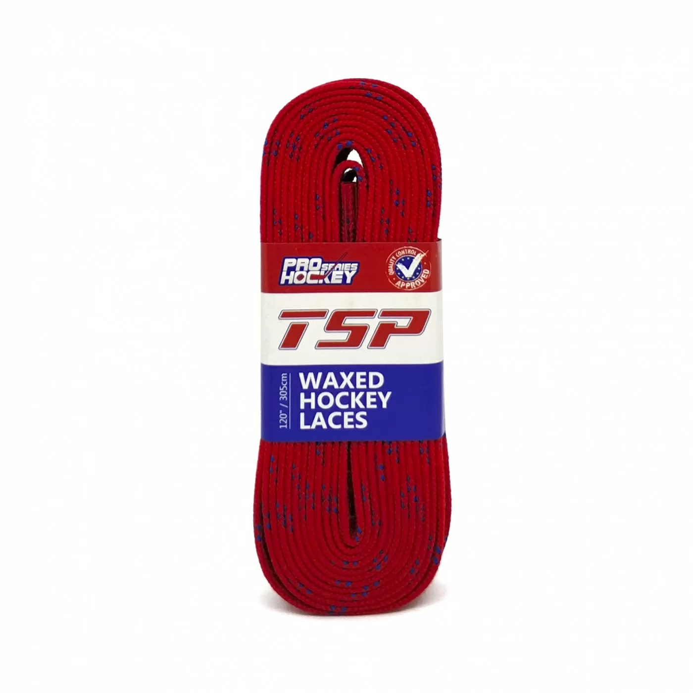 Реальное фото Шнурки хоккейные 305см с пропиткой TSP Hockey Laces Waxed red 2143 от магазина СпортСЕ