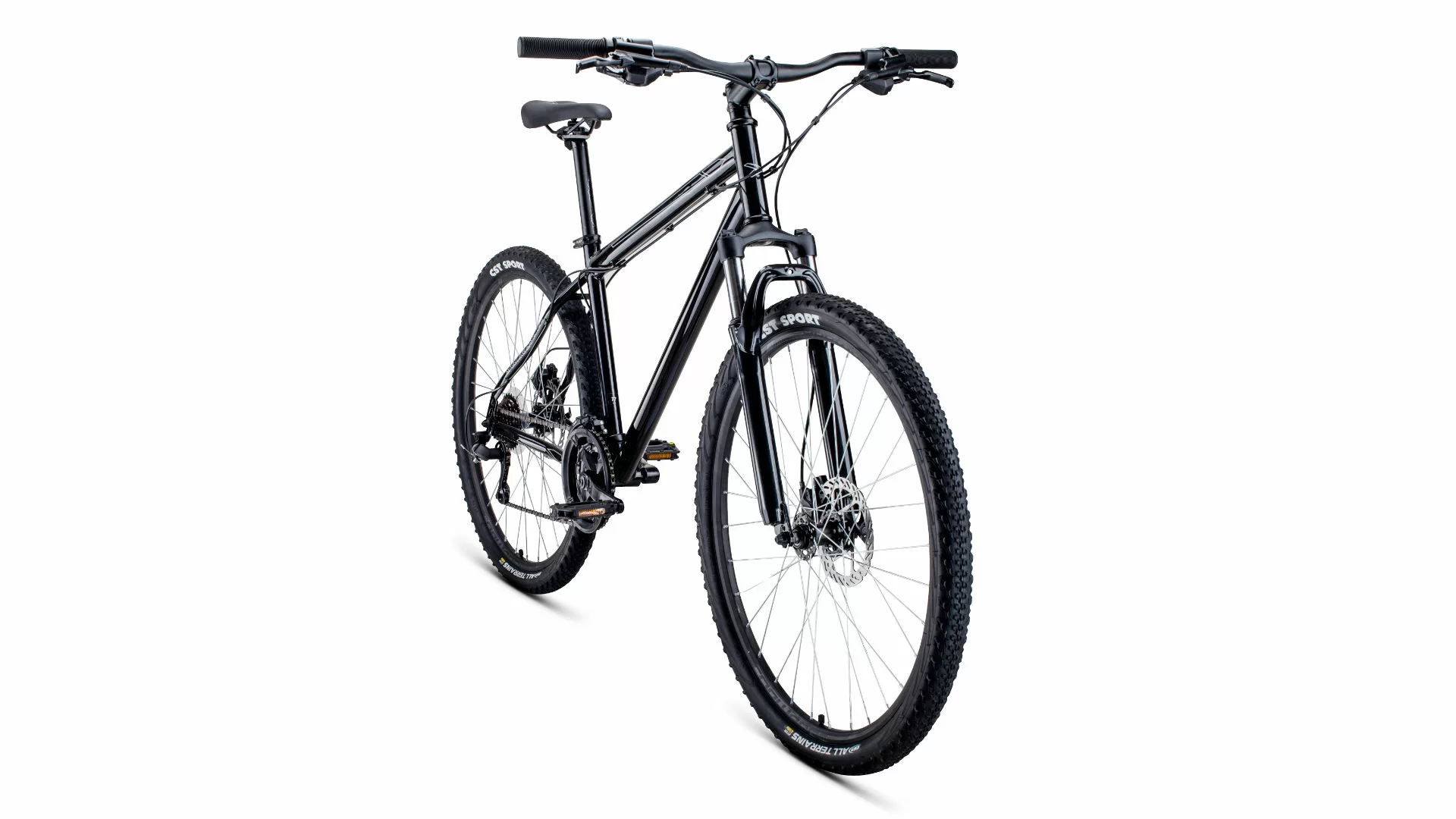 Реальное фото Велосипед Forward Sporting 27,5 3.0 disc (2021) черный от магазина СпортСЕ