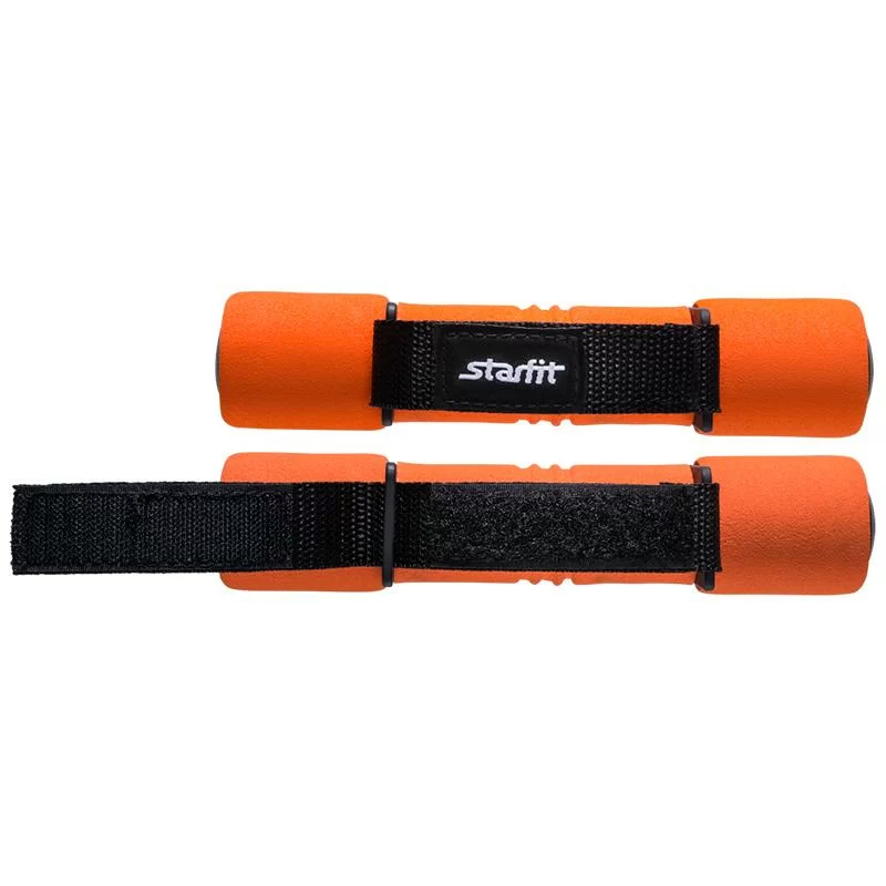 Реальное фото Гантели неопреновые 2 * 1 кг StarFit DB-203 оранжевые 7087 от магазина СпортСЕ