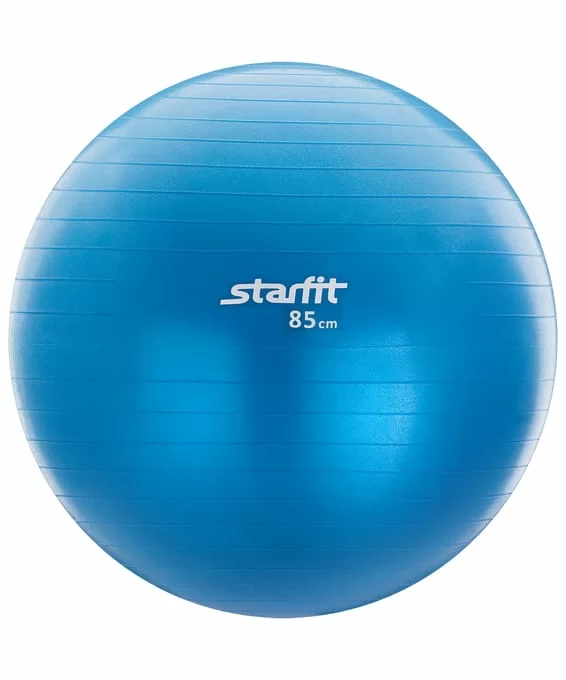 Реальное фото Фитбол 85см StarFit GB-102 с насосом антивзрыв синий 7199 от магазина СпортСЕ