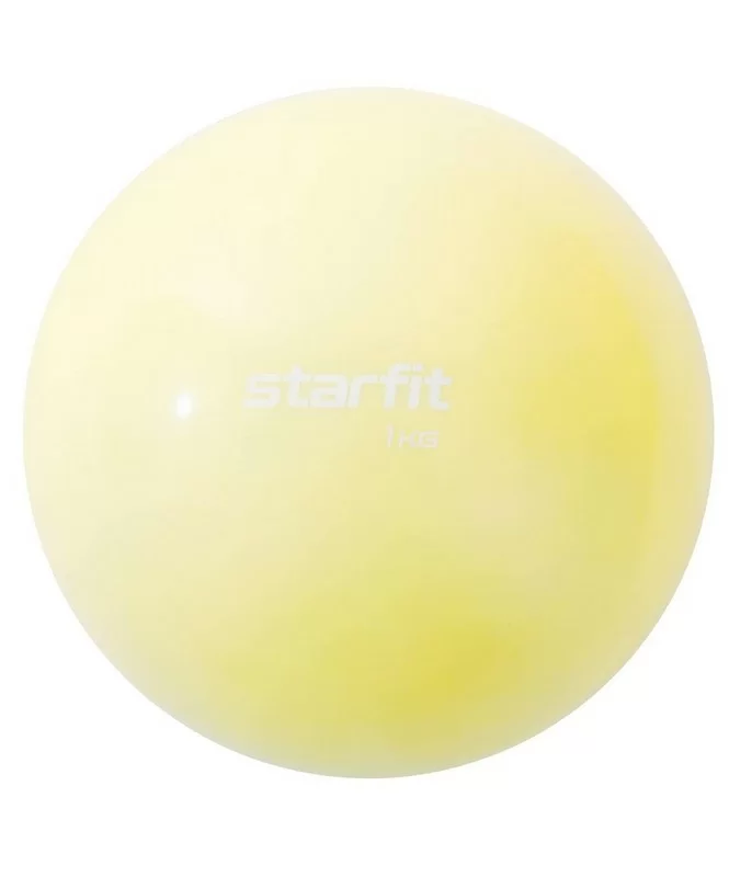 Реальное фото Медбол 1 кг StarFit Core GB-703  желтый пастель УТ-00018928 от магазина СпортСЕ