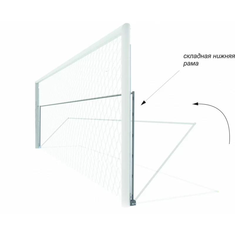 Реальное фото Рама складная нижняя для удержания сетки на земле от магазина СпортСЕ