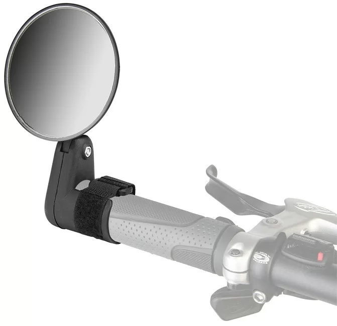 Реальное фото Зеркало заднего вида DX-2002V, крепление на липучке, диаметр зеркала 75 мм, общая длина 125 мм, плас 220015 от магазина СпортСЕ