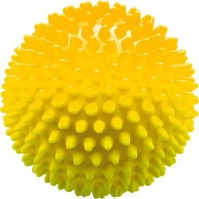 Реальное фото Мяч массажный 18 см ёжик желтый от магазина СпортСЕ