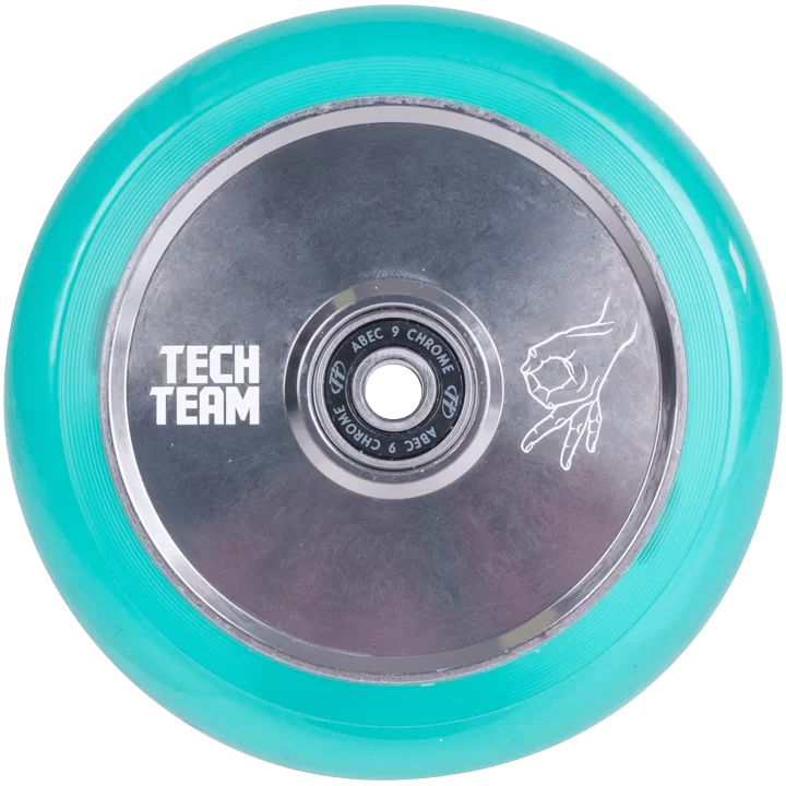 Реальное фото Колесо для самоката TechTeam X-Treme 110*24мм KL transparent blue от магазина СпортСЕ